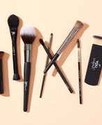 Assortment of makeup brushes