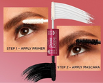 L'Oreal Paris Double Extend Mascara on a pink gradient background